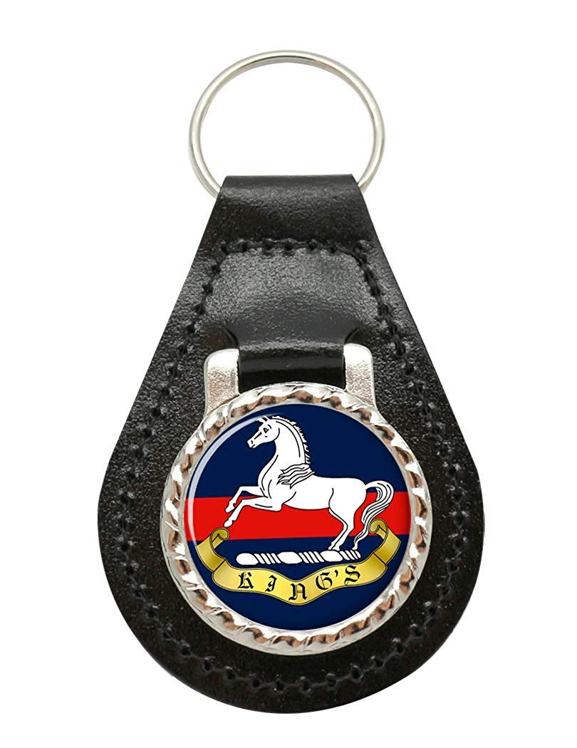 Giftshop UK King's Regiment Liverpool, British Army Leather Key Fob