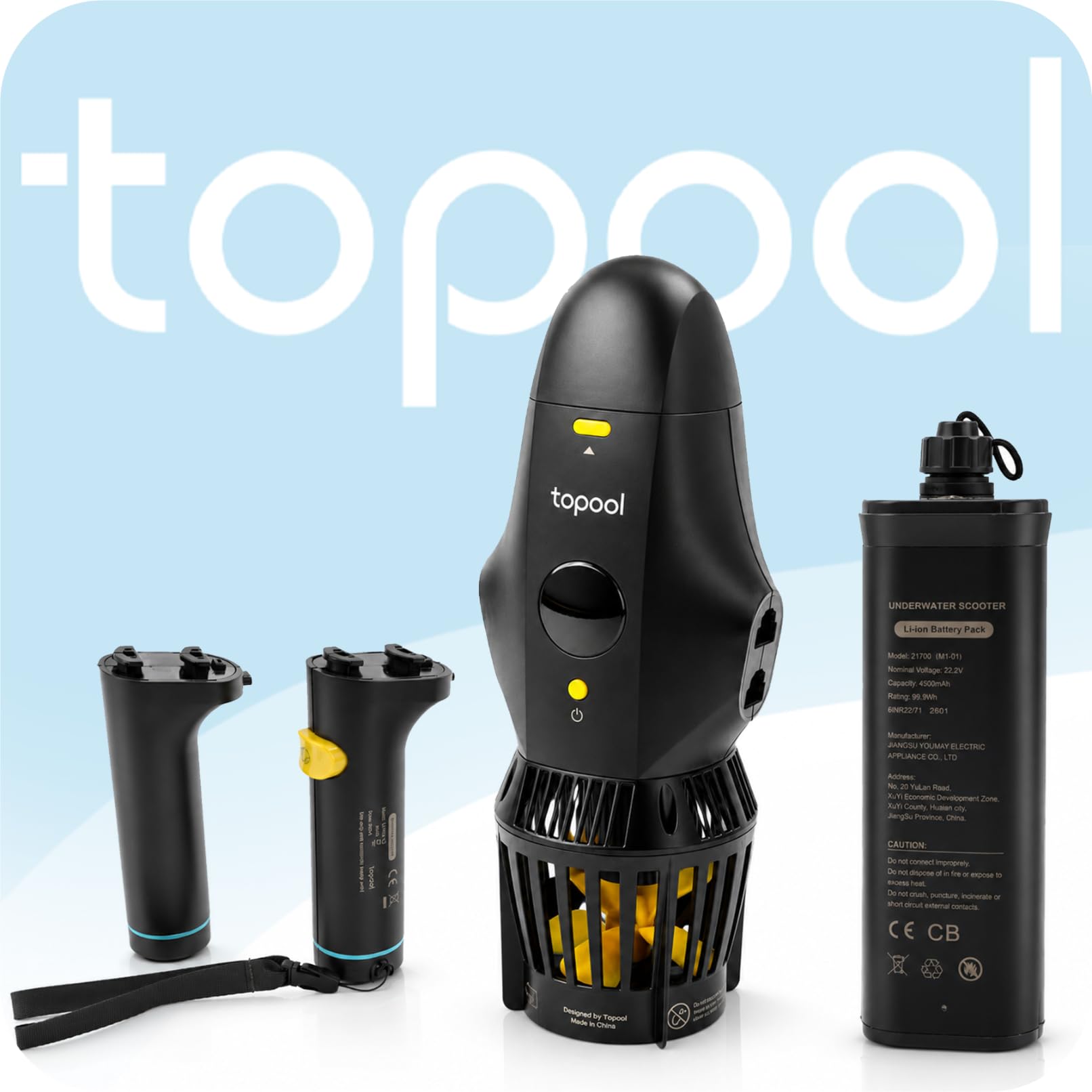 M1Pro Elektrischer SUP- und Kajak-Antrieb, Wasserantrieb 330W mit Fernbedienung, 3 Geschwindigkeitsstufen, 4500 mAh Akku, Bis 6,5 km/h, Motor für Wassersport