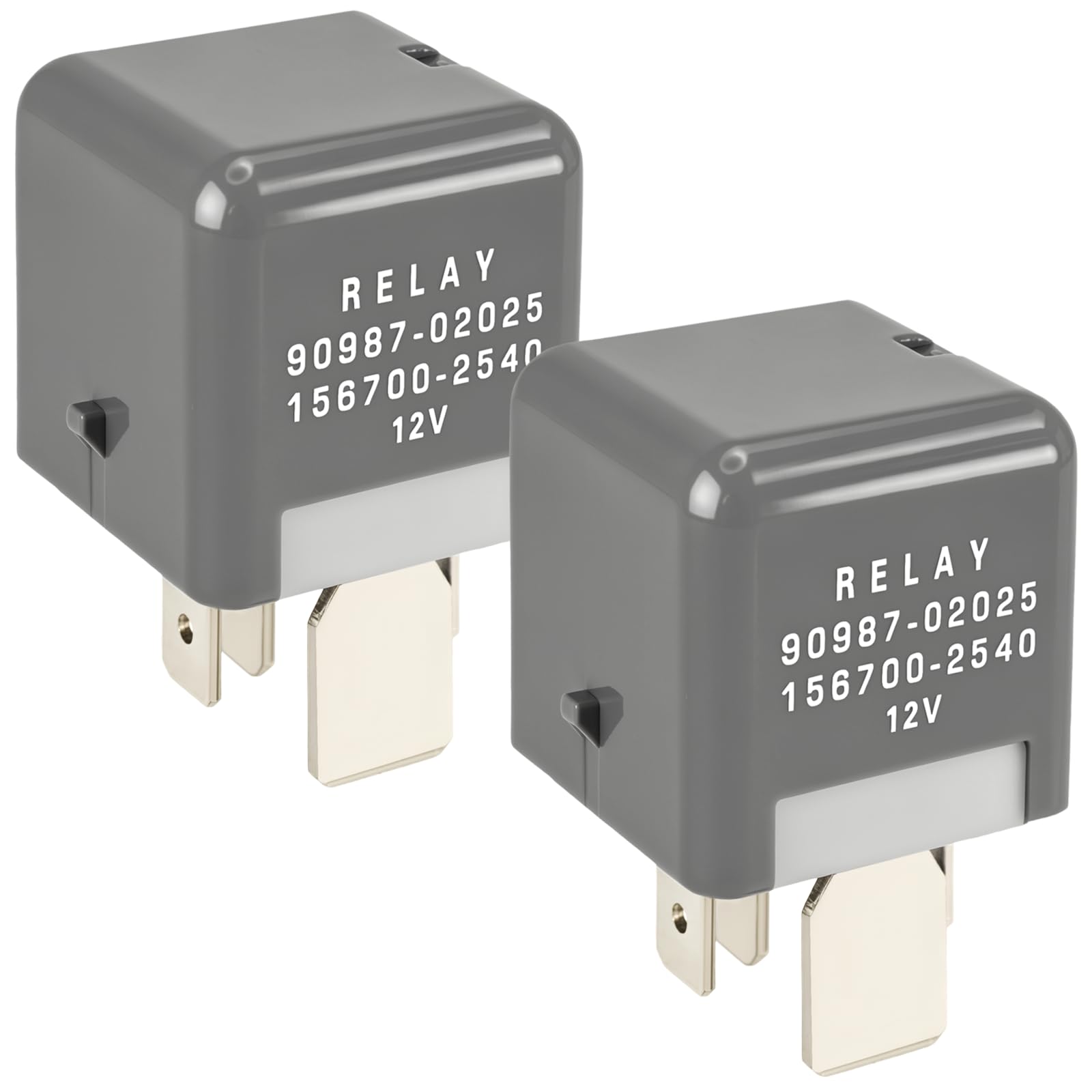 Amazon.co.jp: リレー 90987-02025 (2個パック) - 12V 80A 4ピン