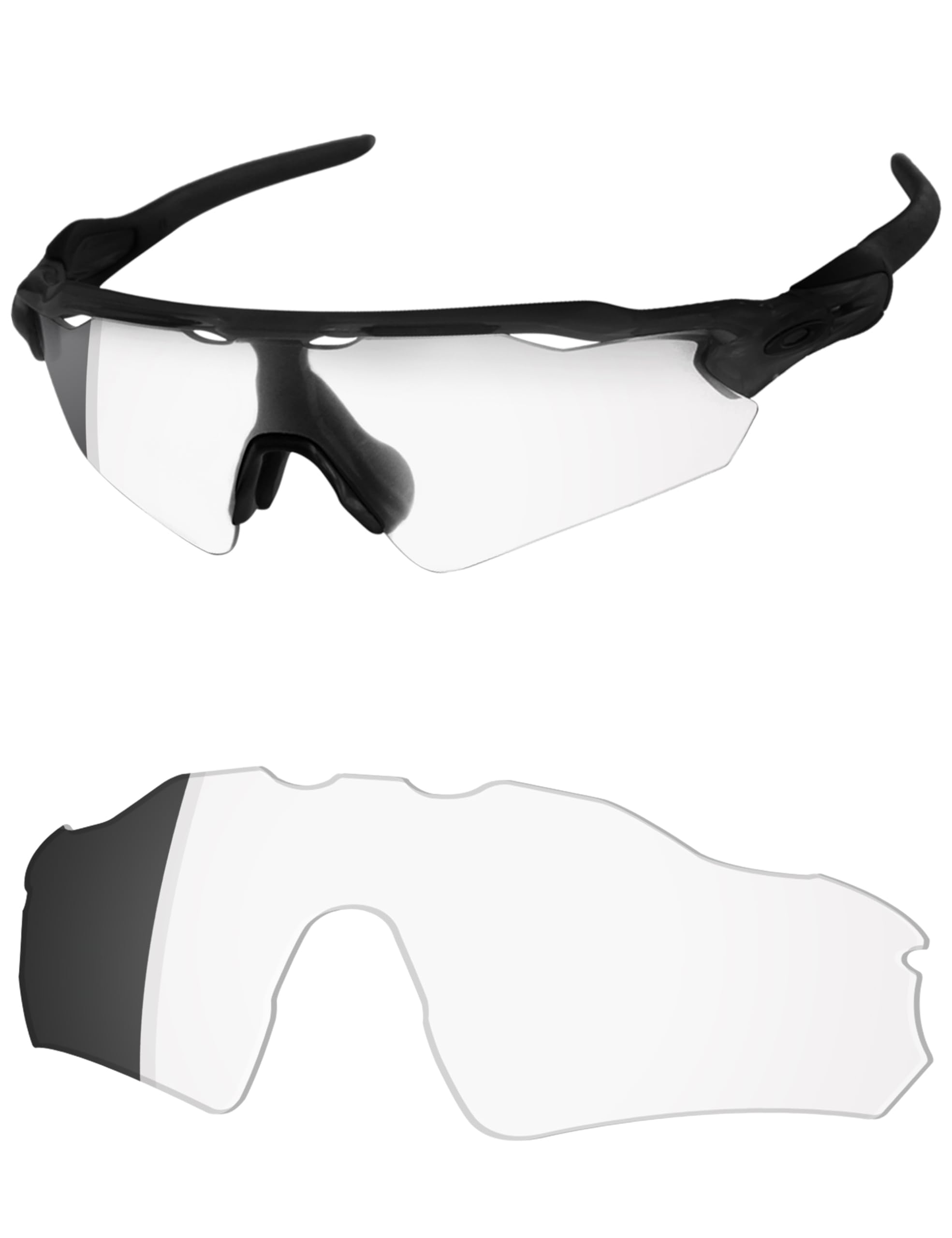 OSharp Lentes de repuesto para gafas de sol Oakley Radar EV Path XS OJ9001, polarizadas HD, espejadas, protección UV