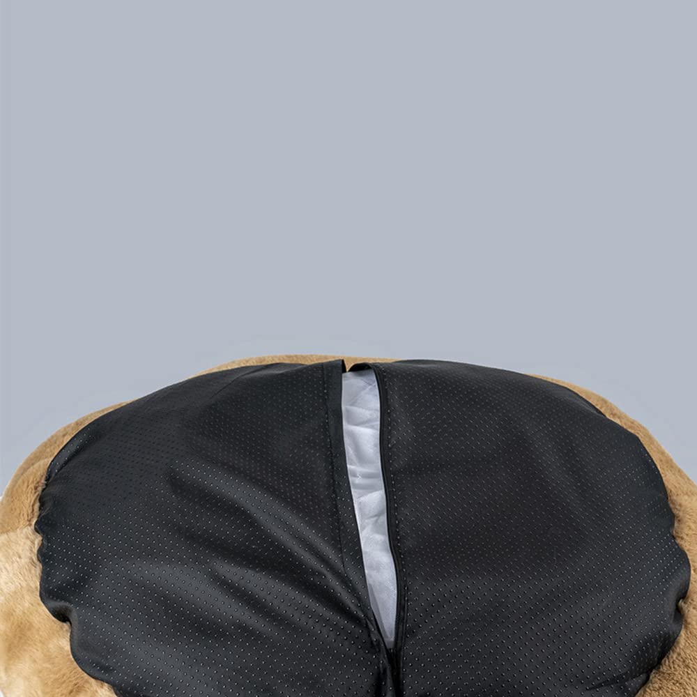 Cama Tridimensional para Perros con Garra De Gato Camas para Perros Calmantes Banco Redondo para Perros Y Gatos Perrera Suave Y Cálida,Blanco,68x60x35cm
