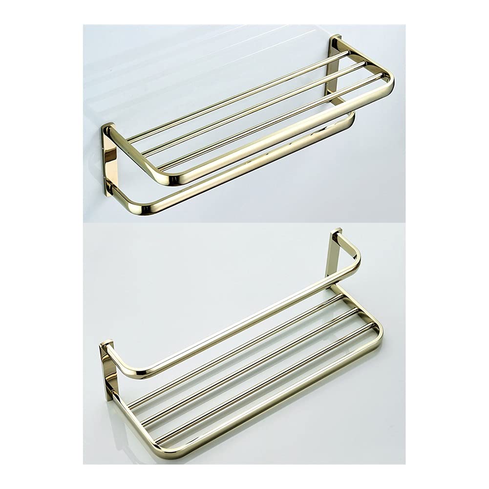 Toallero de baño de Estilo Europeo Moderno montado en la Pared en latón Dorado Rosa con Acabado en Bronce Antiguo Toallero Blanco y Negro para Toallas de baño y Ropa