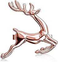 Vista 9 de ZeeDix Juego de 8 servilleteros dorados de renos navideños, anillo para servilletas de tela para decoración de mesa de cena navideña