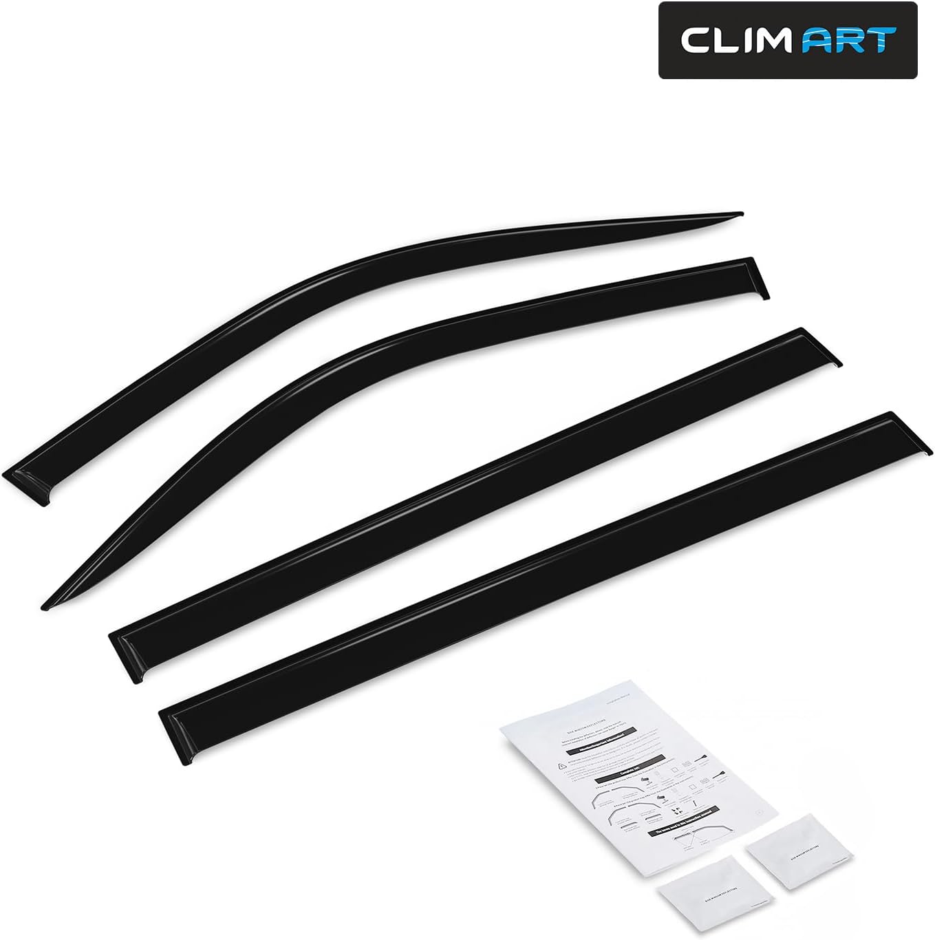 CLIM ART Incredibly Durable Rain Guards for Jeep Grand Wagoneer 2022-2026, Original Tape-on Window Deflectors, Vent Deflector, Window Visors, Car Accessories, 4 pcs. - 422360