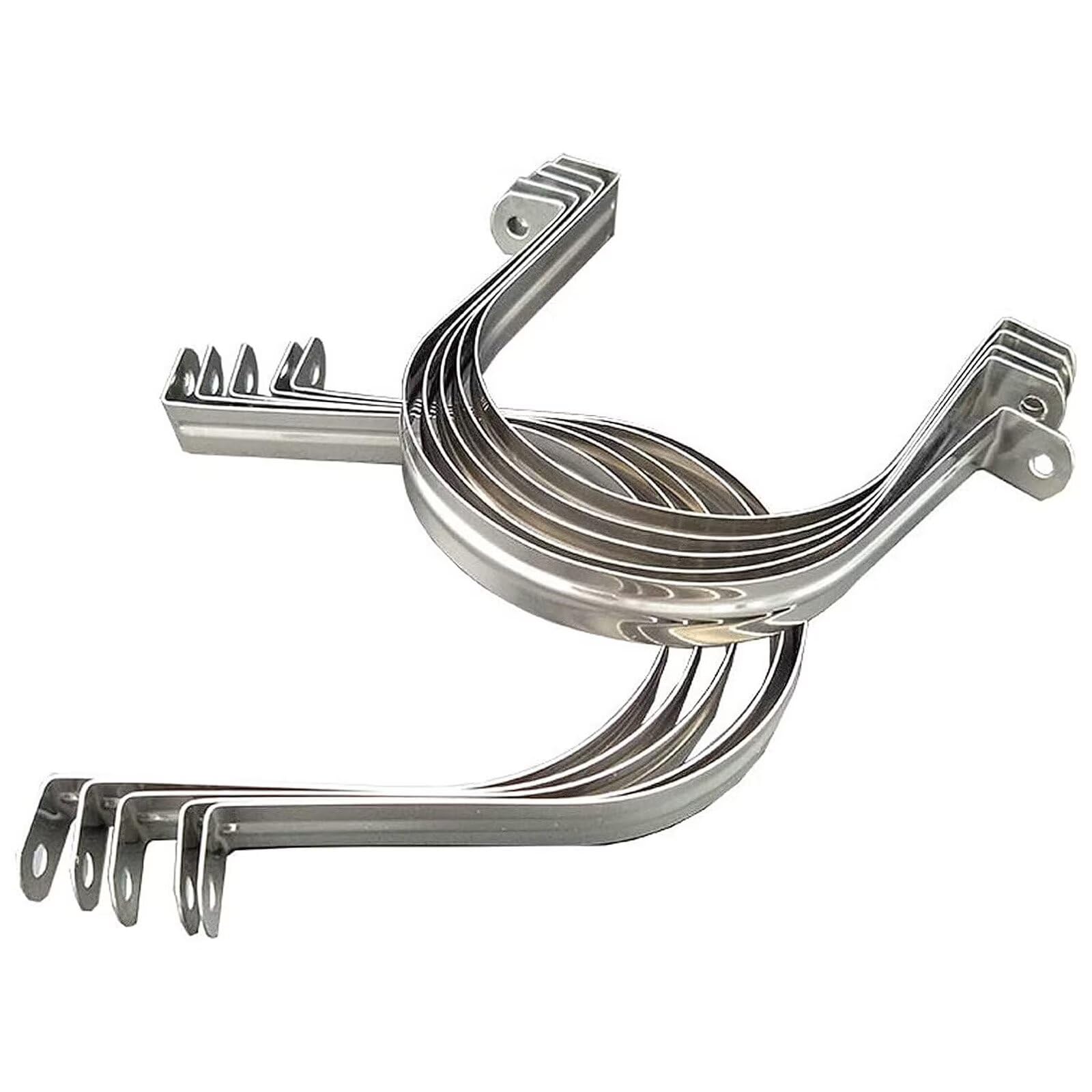 5inch Rigid Support Pipe Strap,2 Hole U-Tube Strap Clamp,Stainless Steel Strap U Bracket, Connecting Ring Hose Clamp-Bracket,Widened-Heavy Duty Pipe