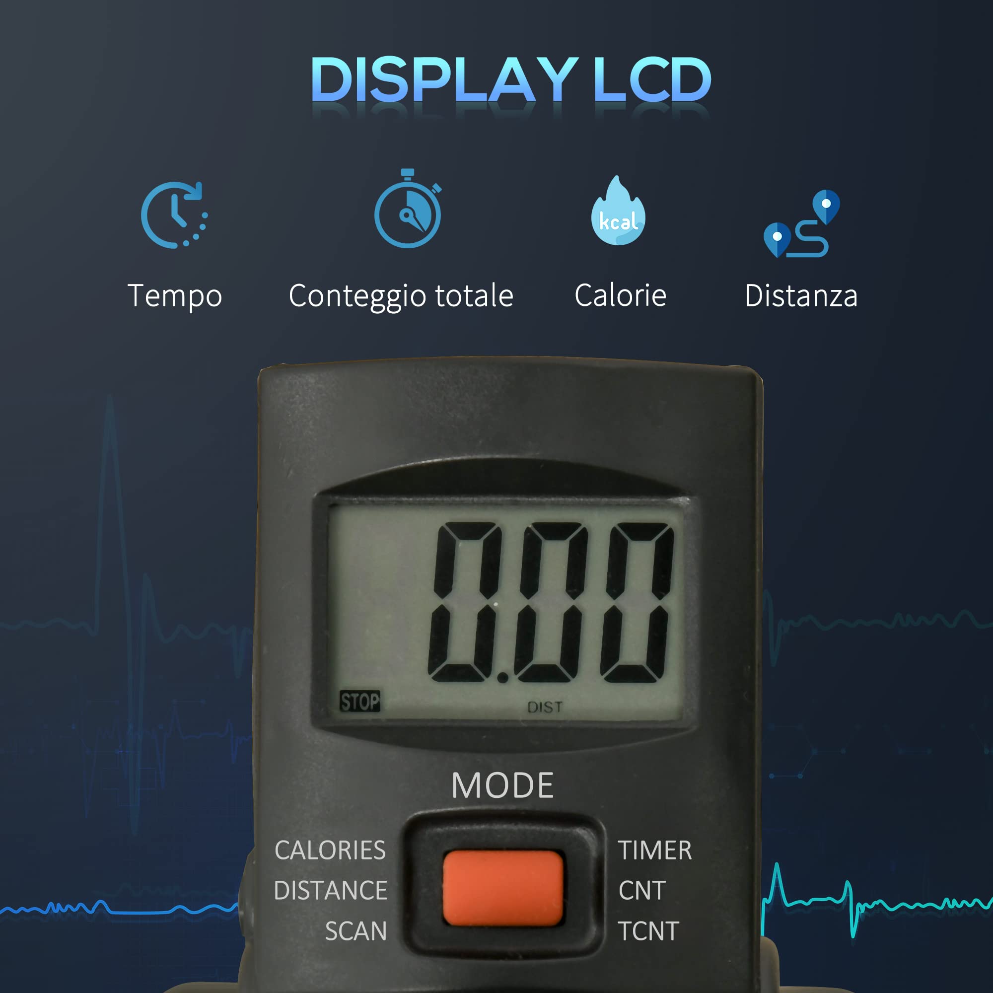 HOMCOM Mini Cyclette per Riabilitazione con Altezza e Resistenza Regolabile e Display LCD, in Acciaio e ABS, Nera e Rossa