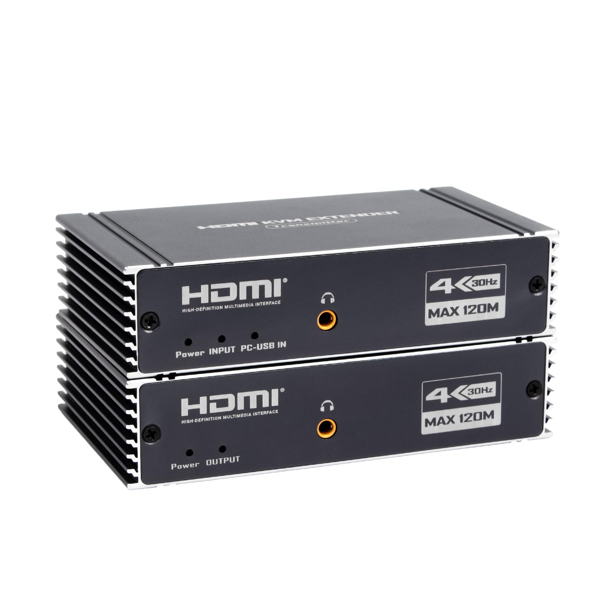 Extender KVM HDMI 4K 30Hz 120M Extender HDMI con controllo KVM USB RJ45 120M su Cat5e/Cat6 POC con supporto per tastiera e mouse USB per PC
