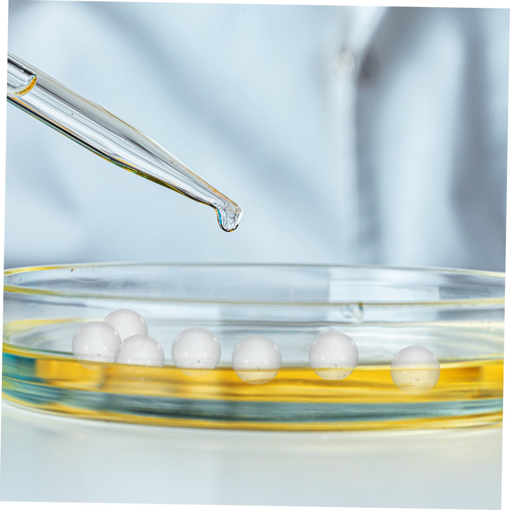 Zerodeko Bolas De Vidrio Sólido Transparentes De 2 Mm, Paquete De 2000 Esferas De Cristal Para Laboratorio, Alta Dureza y Superficie Lisa, Adecuado Para Experimentos y Cultivo De Bacterias