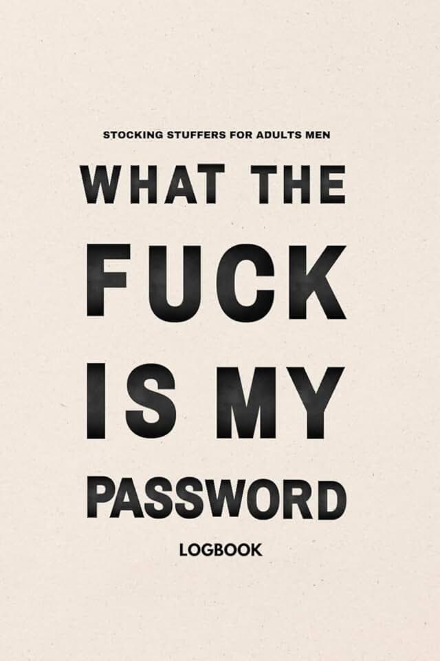 Password logbook for men