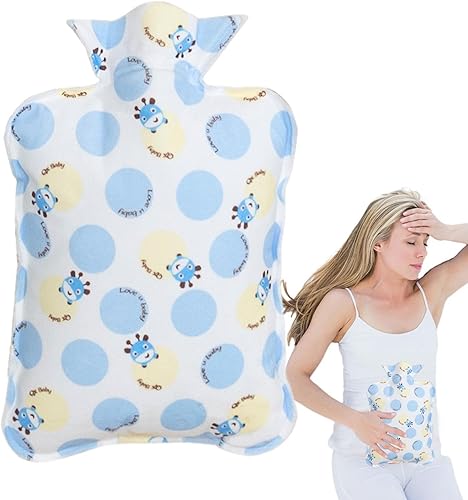 Miniatura 6 de Body Warmer Bottle, Heat Retaining Rubber Bottle, Rubber Hot Water Bottle, Heat Theraapy Bottle, Microwavable Hot Bottle Wrapped in Plush Material,