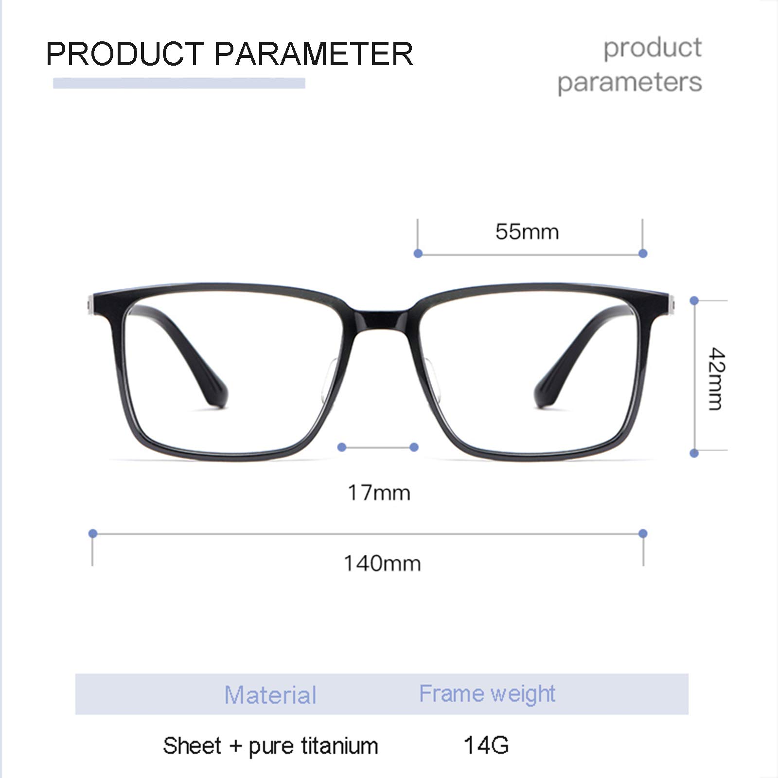 Antyrefleksyjne okulary do czytania z czystego tytanu dla mężczyzn, antyrefleksyjne Hd męskie okulary ochronne niebieskie światło blokujące komputerowe Vintage unisex mężczyźni kobiety do ochrony przed promieniowaniem UV UV Eye Fatigue