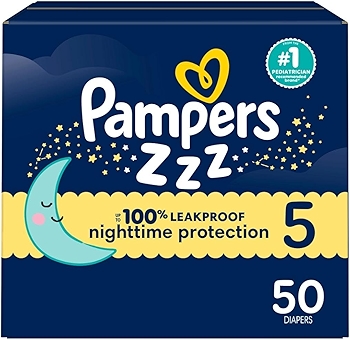 Pampers Swaddlers Overnights Disposable Baby Diapers Size 5