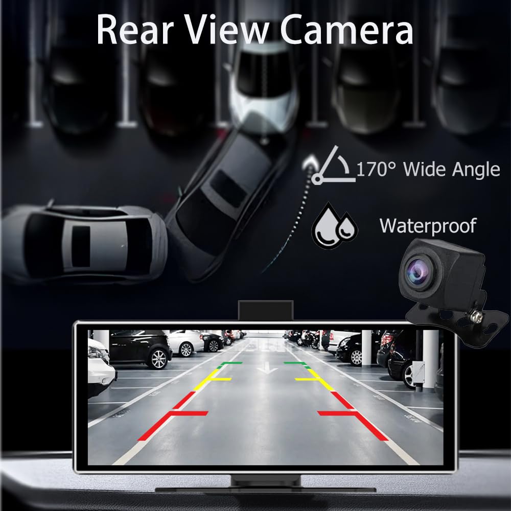 Amazon.com: 11.26'' Wireless Carplay Screen with Dash Cam
