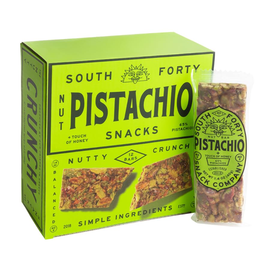 South Forty Snack Company Pistachio Nut Bars 1.4 oz (Pack of 12)