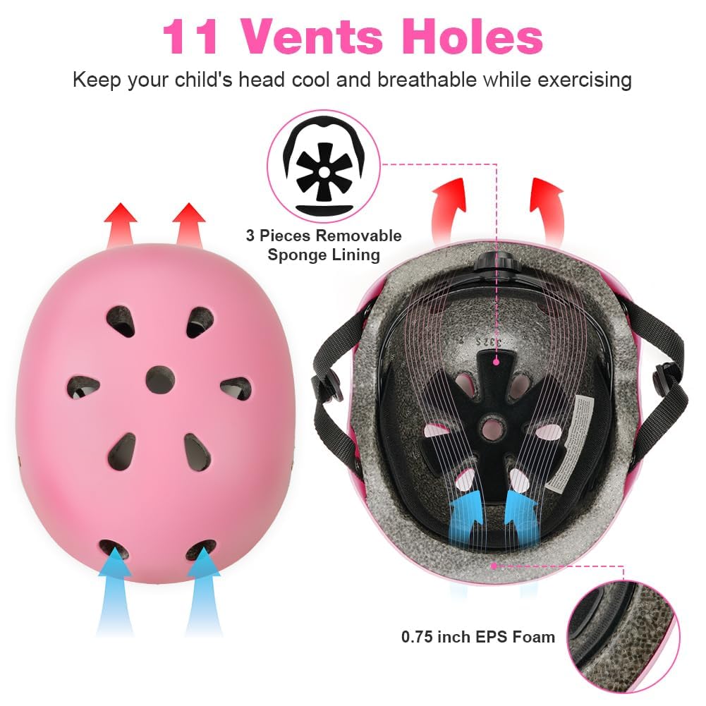 Flintronic Kids Bike Helmet, Toddler Helmet for 2-13 Years Boys Girls, Adjustable Skateboard Helmet - Image 5