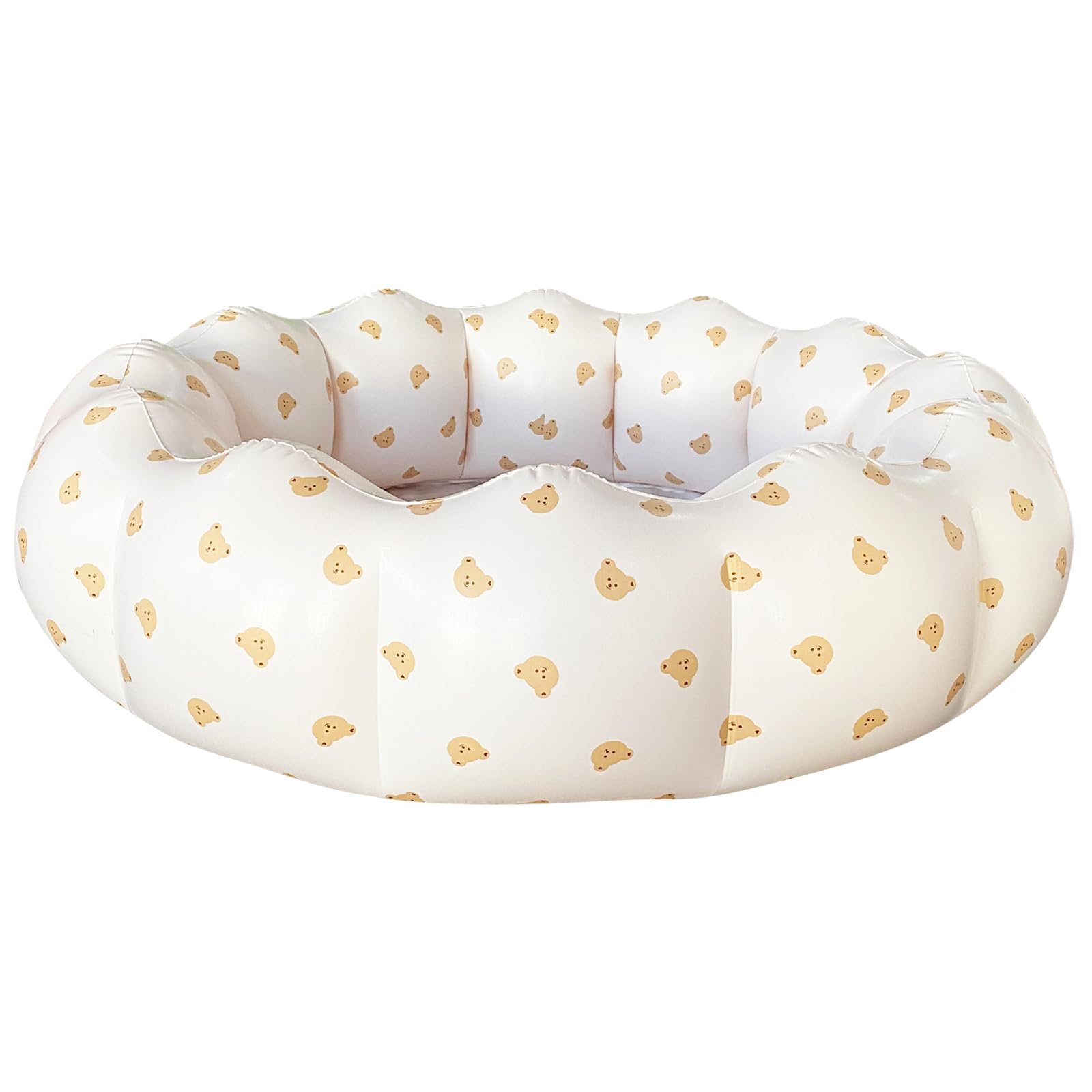 AirSwim Inflatable Paddling Pool, Portable Small Paddling Baby Swimming Pool for Toddlers Ages 0-3 Years Girls and Boys, Indoor& Outdoor, Garden and Backyard Summer Water Party, 90x25 cm (Bear Head)