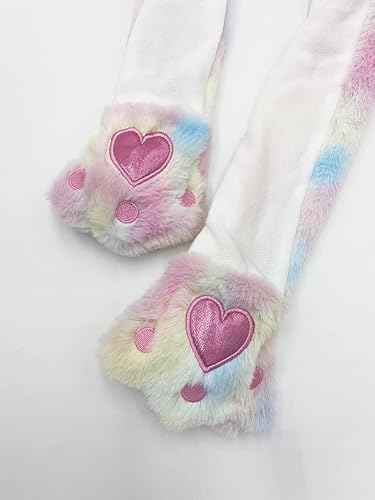 Miniatura 5 de GADMEXILY Gorro de peluche con orejas de animal para saltar para Halloween, Navidad, cosplay, novedad, gorra de fiesta para adultos, mujeres y niños