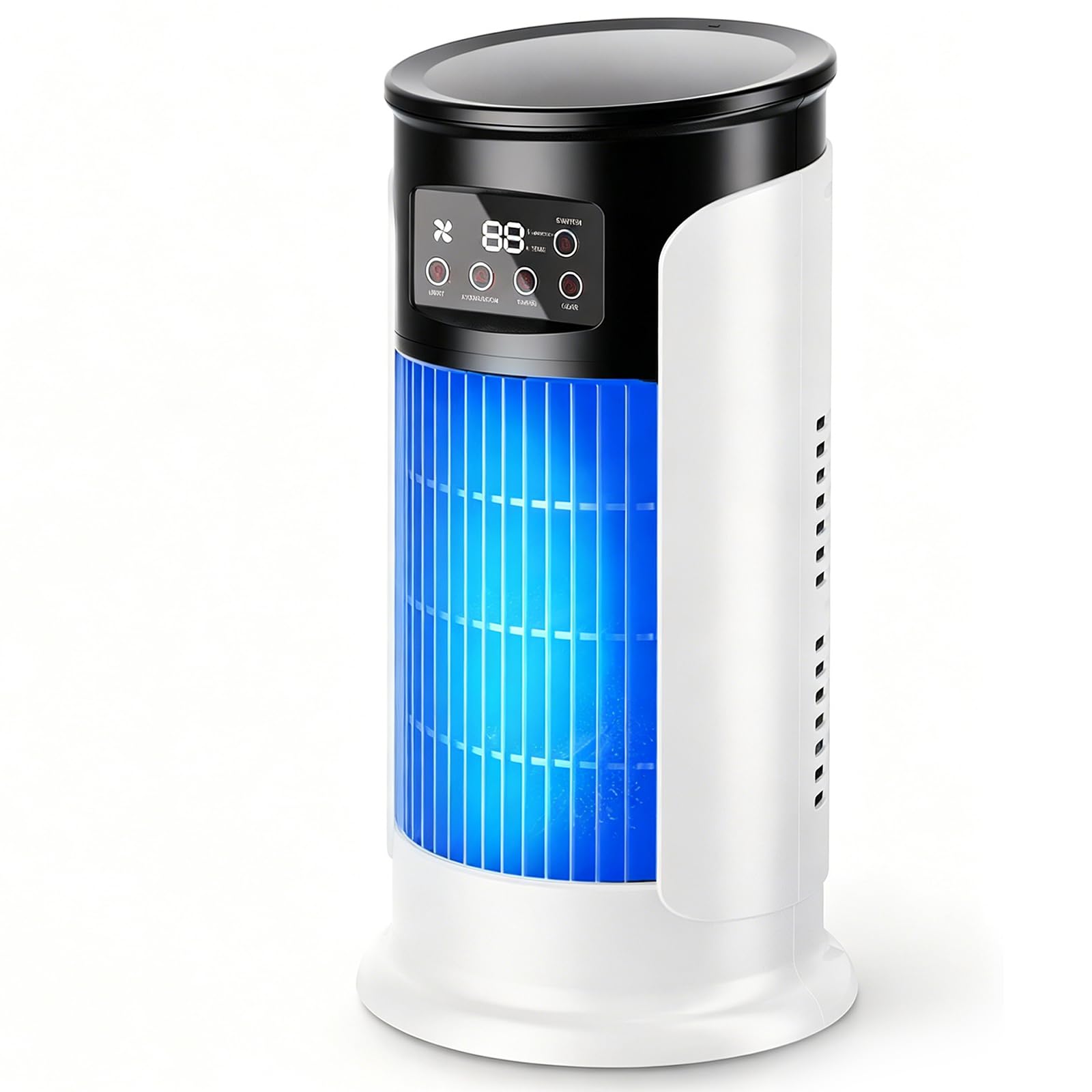 Tower Fan,4 in 1 Mobile Air Conditioner with Dehumidifier, Small Tower Fan Cooling Fan With 9 Speed Ac, Evaporative Air Cooler, 8h Timer, Mini Air Conditioner For Home Office (B)