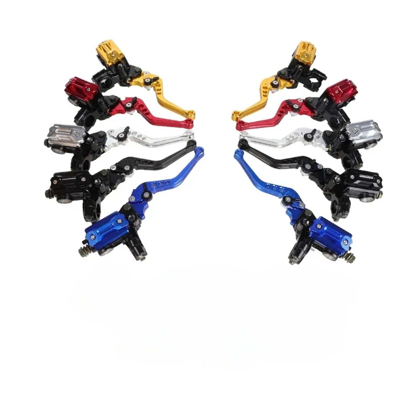 Manetas de embrague freno motocicleta CNC universales 7/8" y 22 mm con bomba hidráulica aluminio(color dorado)