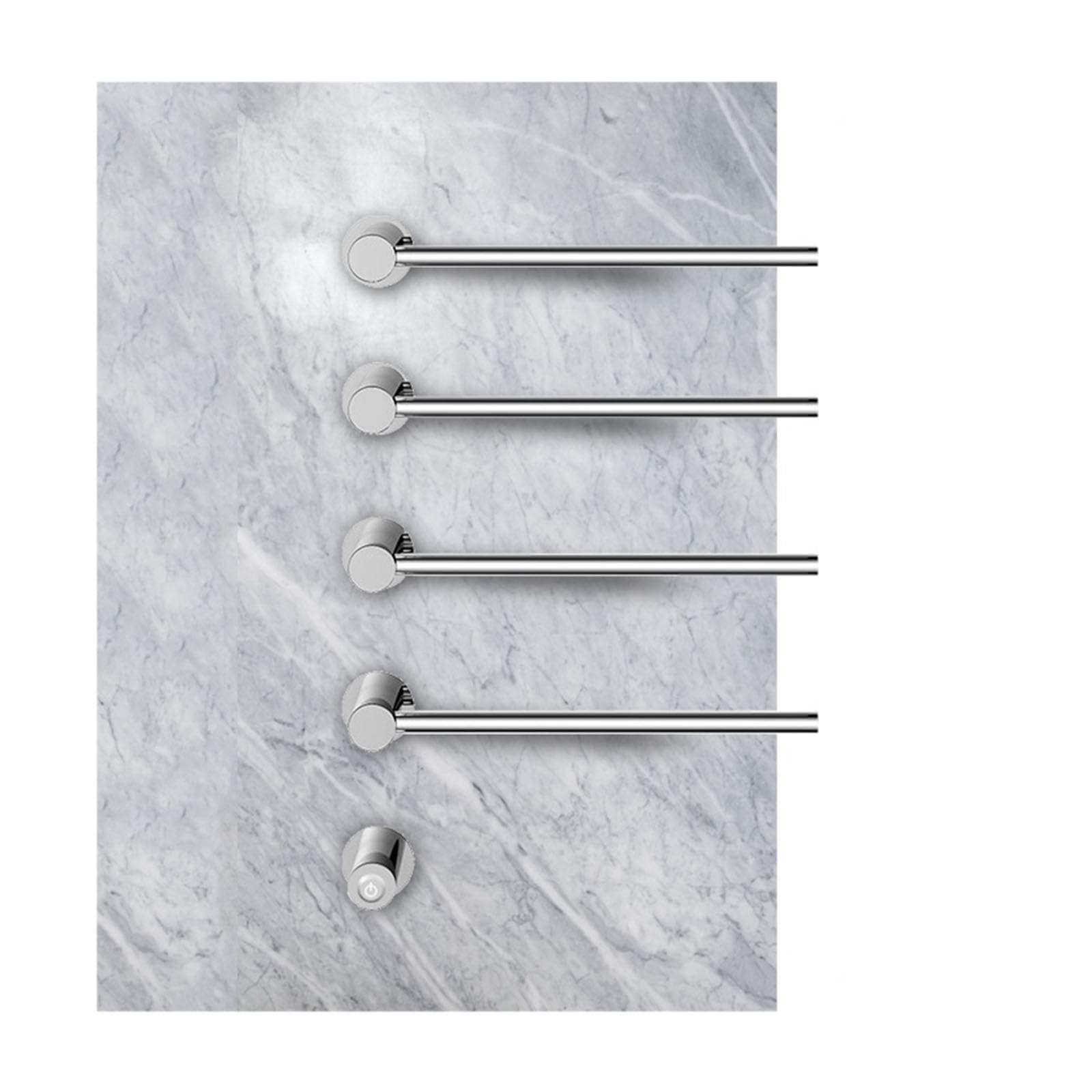 asdchZen Black,05 Rods,Heated Drying Rack Constant Temperature Control,Wall Mounted S For Bathroom,Stainless Steel Heated Towel Rack-Brushed-05 Rods,Brushed Silver-4 rods