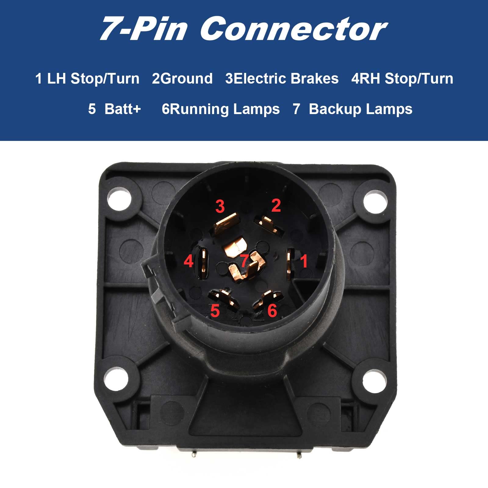 7-Pin Trailer Wiring Plug Harness For Ford F250 F350 F450 F550 Super Duty (1999-2001) – Replaces #55243 - View #9
