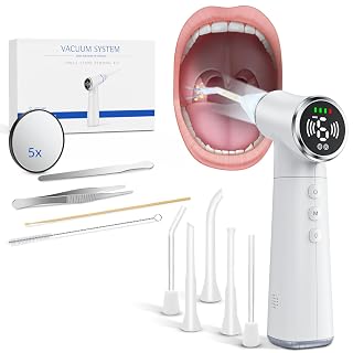 Upgraded Electric Tonsil Stone Remover – High-Precision & Painless Cleaning, Food-Grade Material, 6 Suction Levels | Tonsil Stone Removal Kit with LED Light, Oral Protection & 11 Attachments - Amazon product rated Grade B