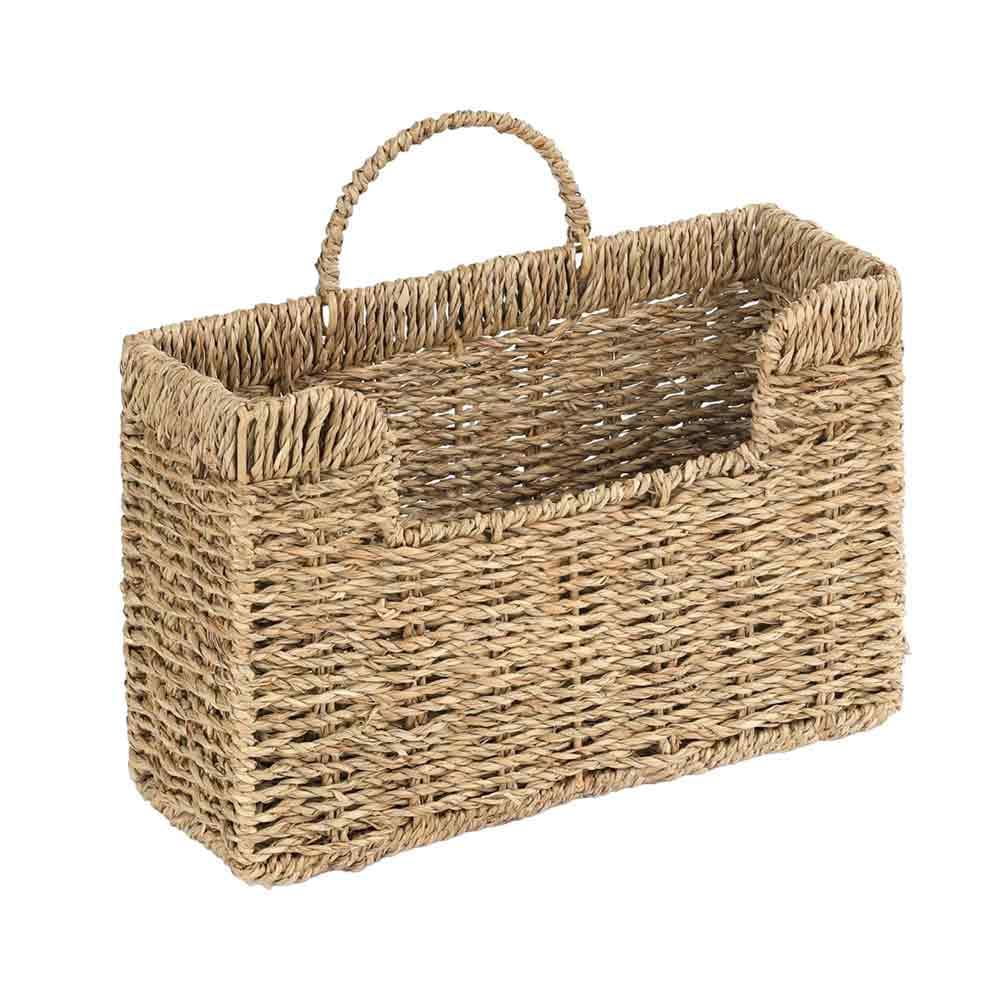 Jnchdghwa Handwoven Wall Magazine Holder-Boho Style Hanging Organizer for Mail, Newspapers& Magazines, Books& Files-Decorative Functional