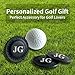Personalized Golf Ball Markers Set of 2, Full Grain Genuine Leather Golf Ball Markers with Custom Initials, Handmade Men's Golf Accessories, Perfect Personalized Gift for Golf Enthusiasts, Coaches