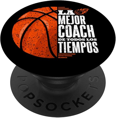 La Mejor Coach de Baloncesto Entrenadora Mujer Entrenadores PopSockets Swappable PopGrip