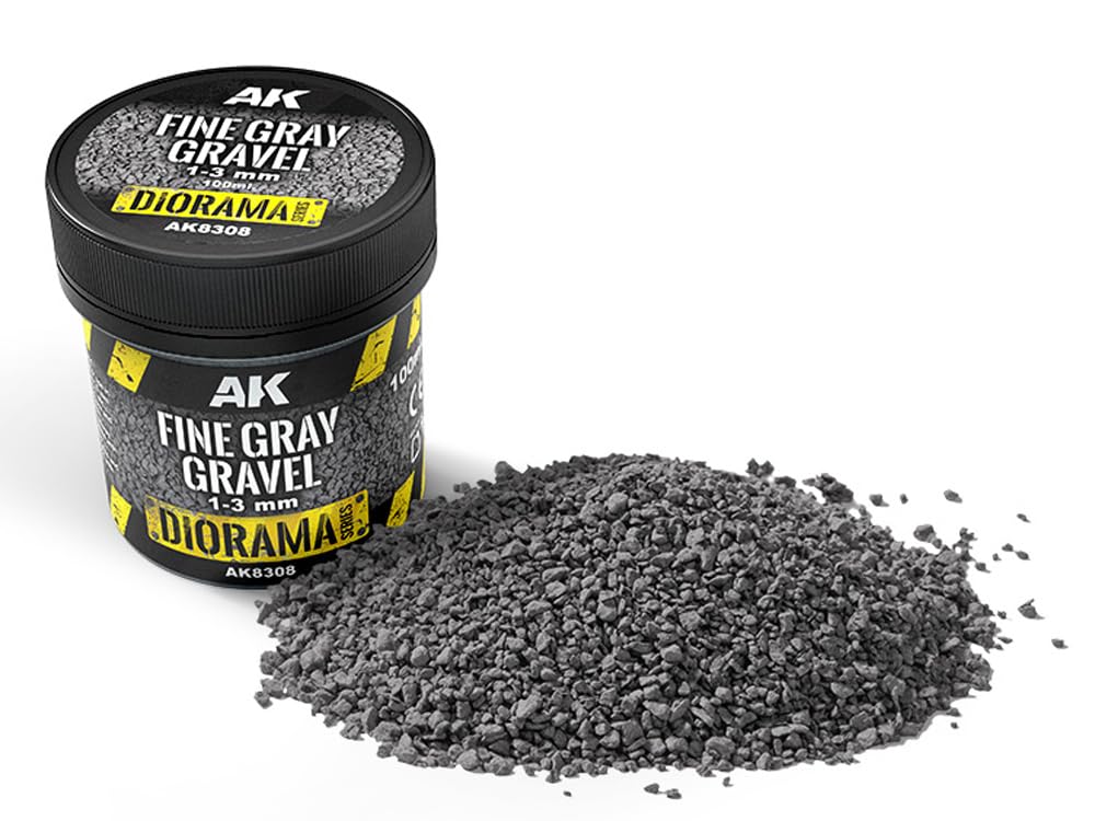 Ak Interactive Gray Ak Diorama Ak8308 Fine Gravel 1-3Mm (100Ml)