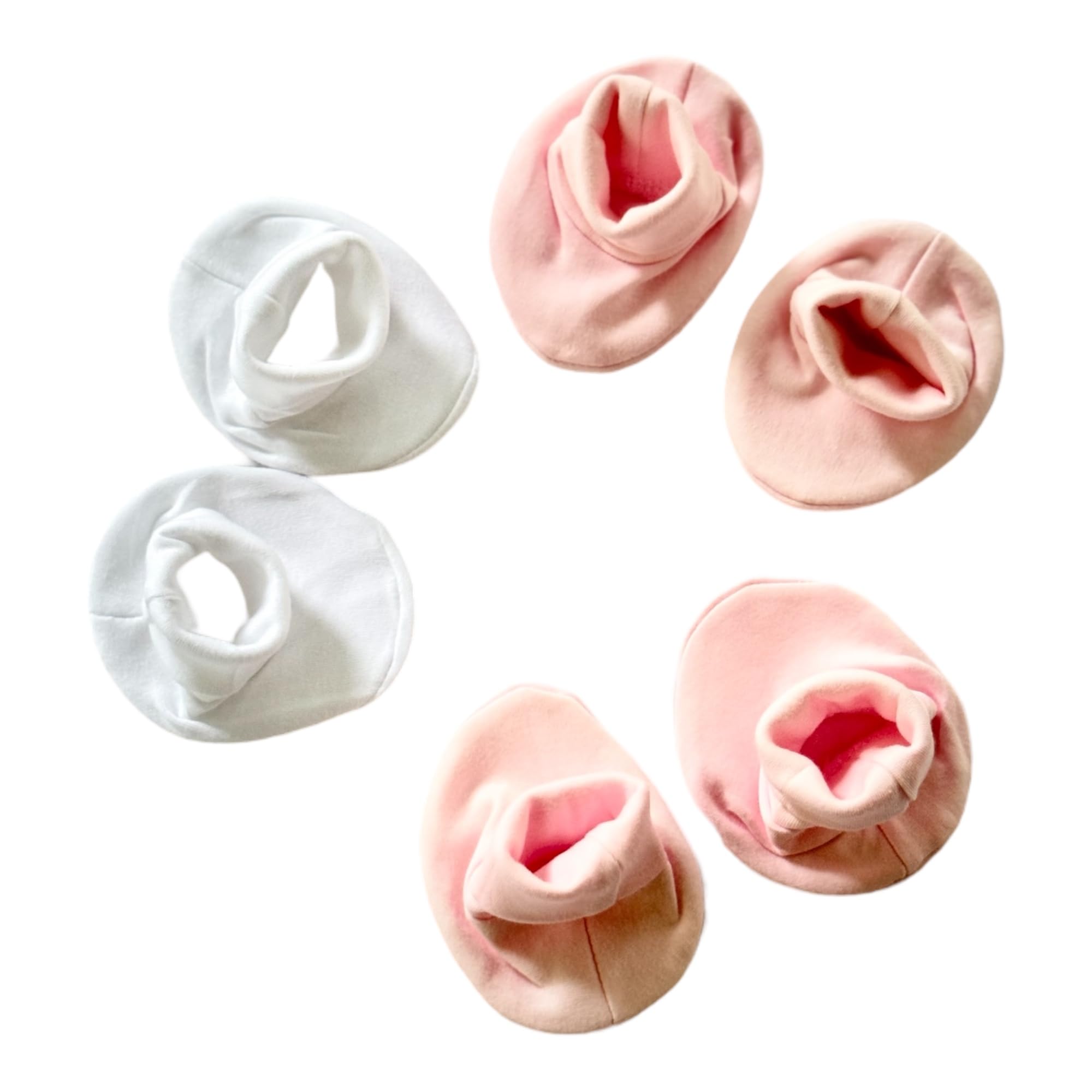 PICKSPARROW Soft Cotton Newborn Baby Booties/Newborn Essentials (Pack of 3) (0-3 Months, Pink)-image-11