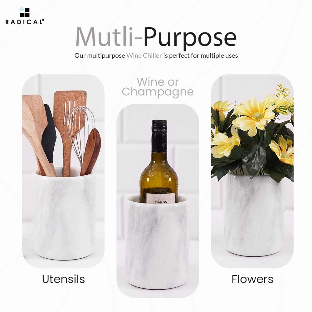 Amazon.com: Marble Wine Chiller Bucket White 6.5 Inches Handmade
