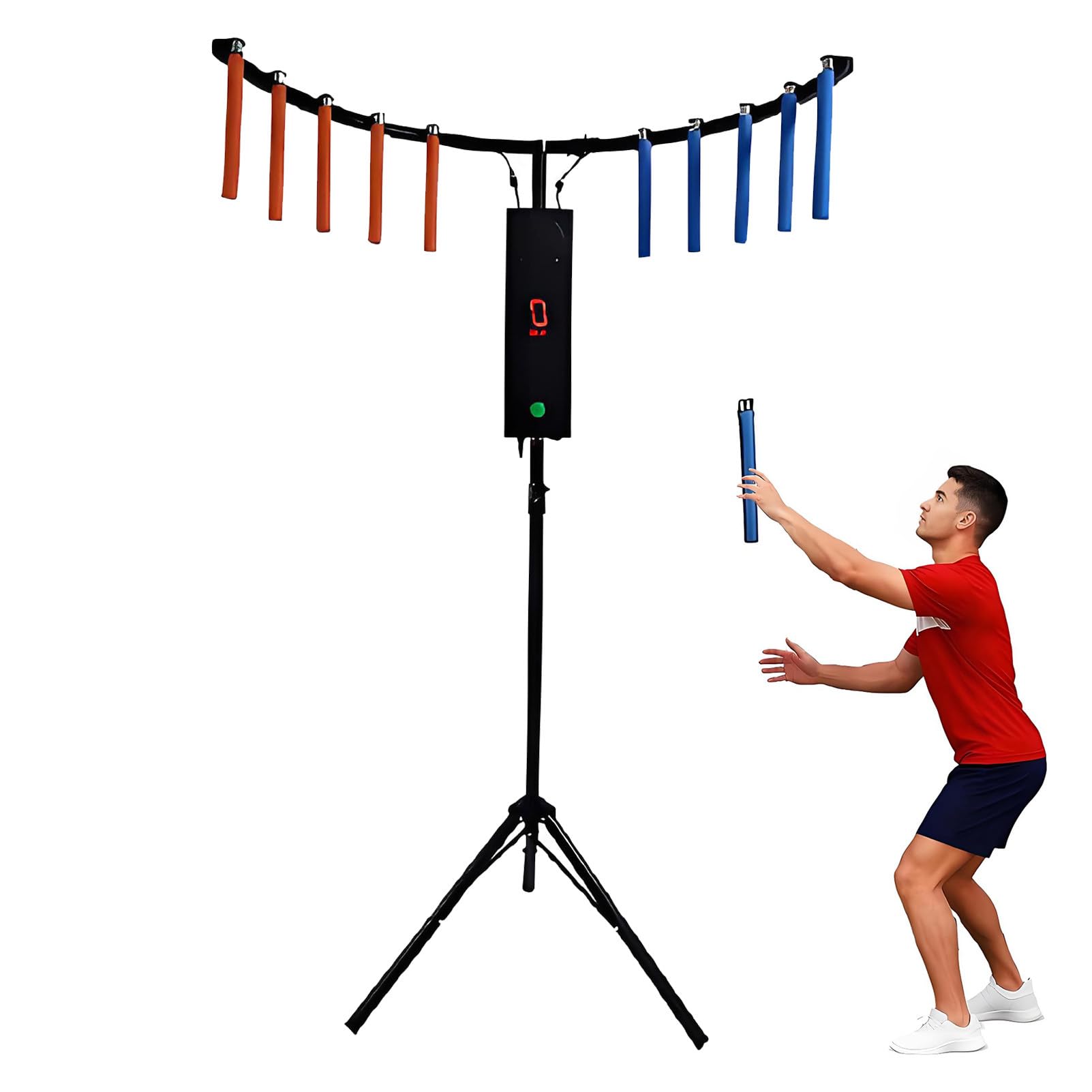 EpyGnom Reflex Stick Challenge Game, Adjustable Speed Hand-Eye Coordination Trainer Arcade Machine with LED Digital Display & Music Reaction for Party & Family Game Black
