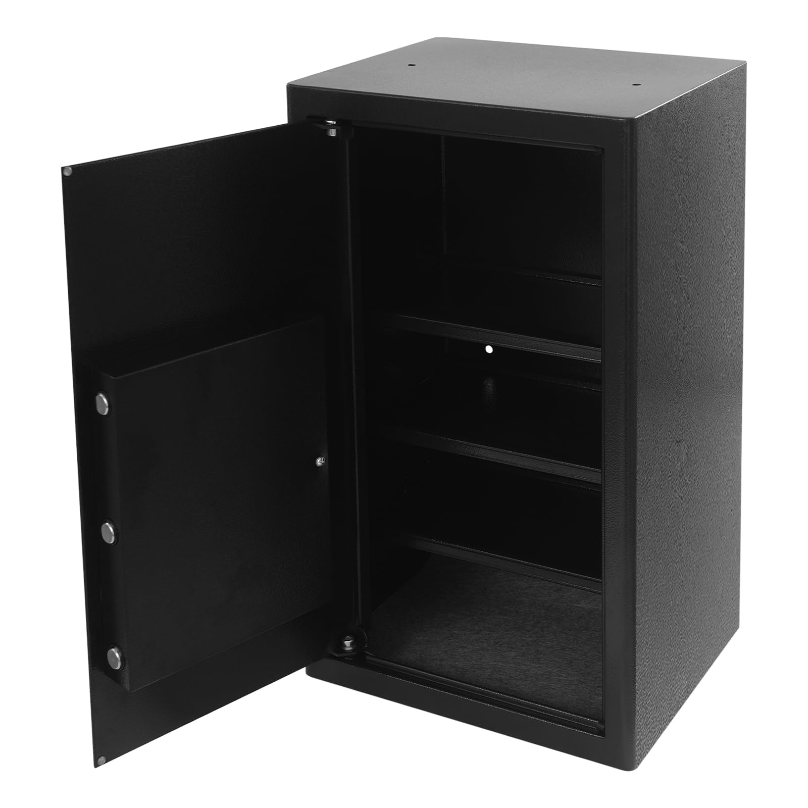 Armadio di sicurezza professionale da 60 l, ad alta sicurezza, in acciaio, con 3 bulloni di bloccaggio e montaggio a parete, per documenti, gioielli, contanti, 62,5 x 37 x 31 cm