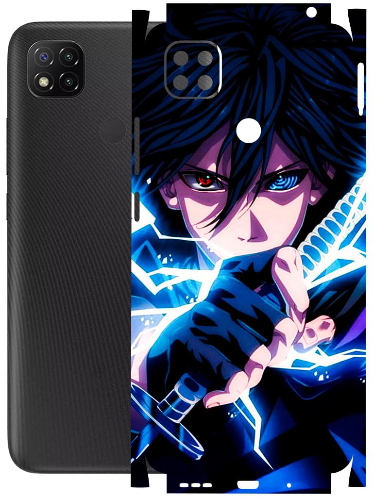 AtOdds - Full Body Back Screen Guard Protector Film - Lamination Wrap Skin Sticker Compatible with REDMI 9 | Scratchproof Matte Finish (Anime 42)-image-2
