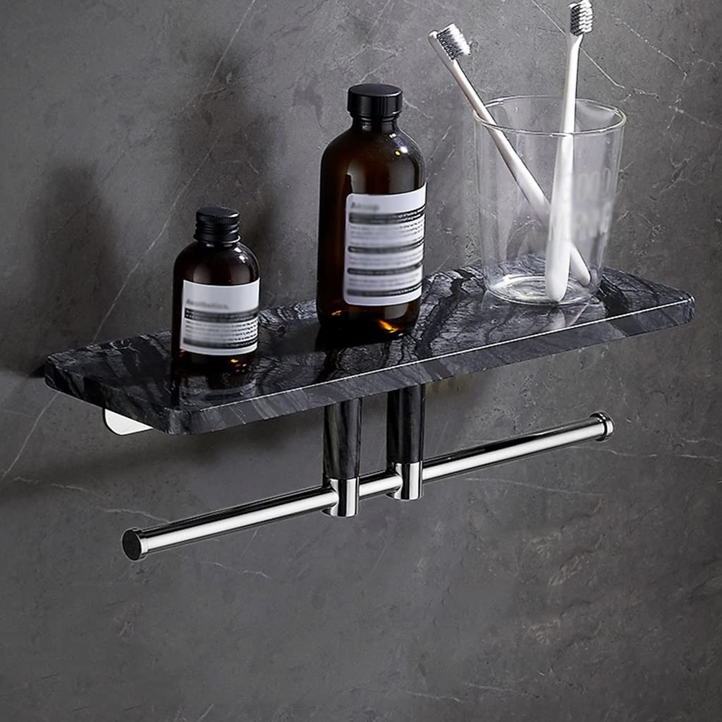 NPQPNAFC Shower Caddy Marble Bathroom Shelf Shampoo Cosmetics Organizer Storage Rack Towel Rack Wall Mounted Kitchen Shelves Holde