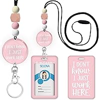 Vista 13 de Cordones arcoíris para profesores para tarjetas de identificación y llaves, lindo cordón de silicona con cuentas separables para mujeres