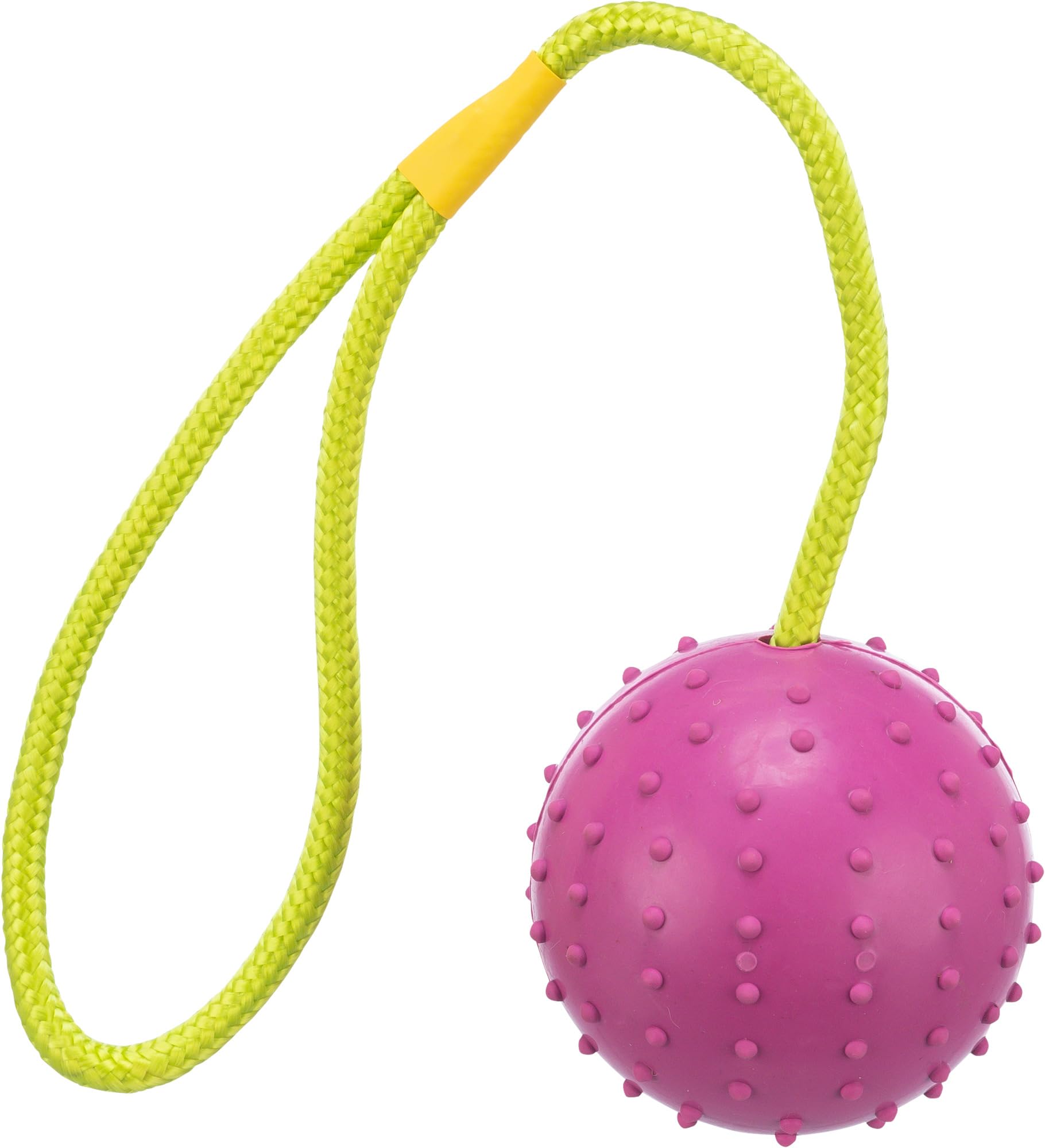 Trixie Piłka na Linie, Żółty/Różowy, ø 7/30 cm