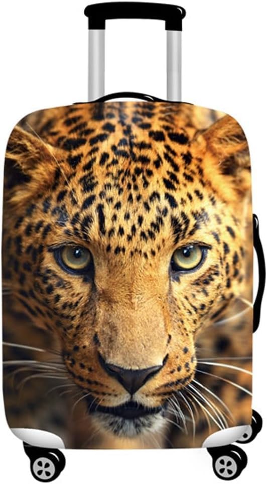 Housse de bagage imprimé animal léopard protection valise extensible taille S