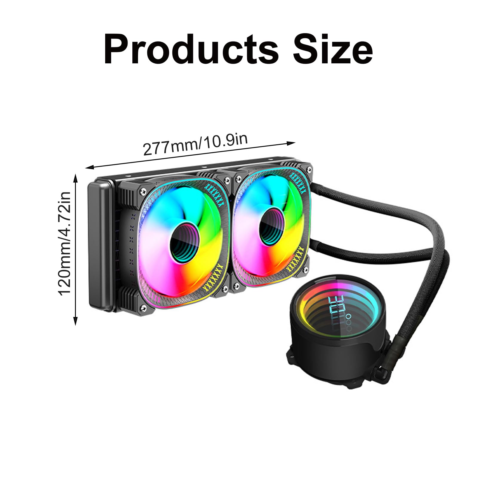 Enfriadores líquidos de CPU con ARGB y radiadores de refrigeración por agua líquida de alto rendimiento para jugadores, radiadores de alta eficiencia, enfriadores de CPU