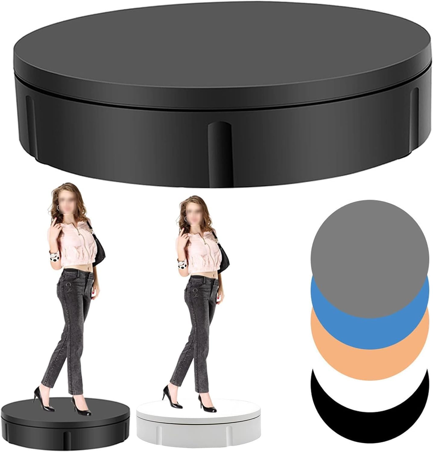 Amazon | 30 cmリモコン電動回転テーブル150 KG負荷360°円形展示台射撃