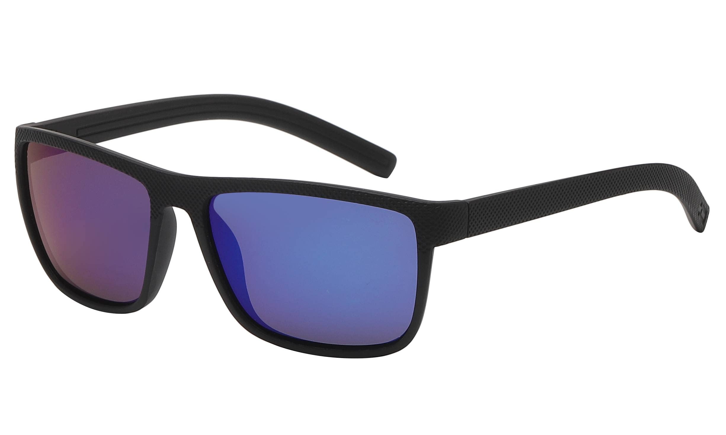 OWL Polarized Sports Sunglasses for Men Criss-Cross Pattern Matte Frame Men Shades UV400 Mirror and Smoke Lens Sunglasses