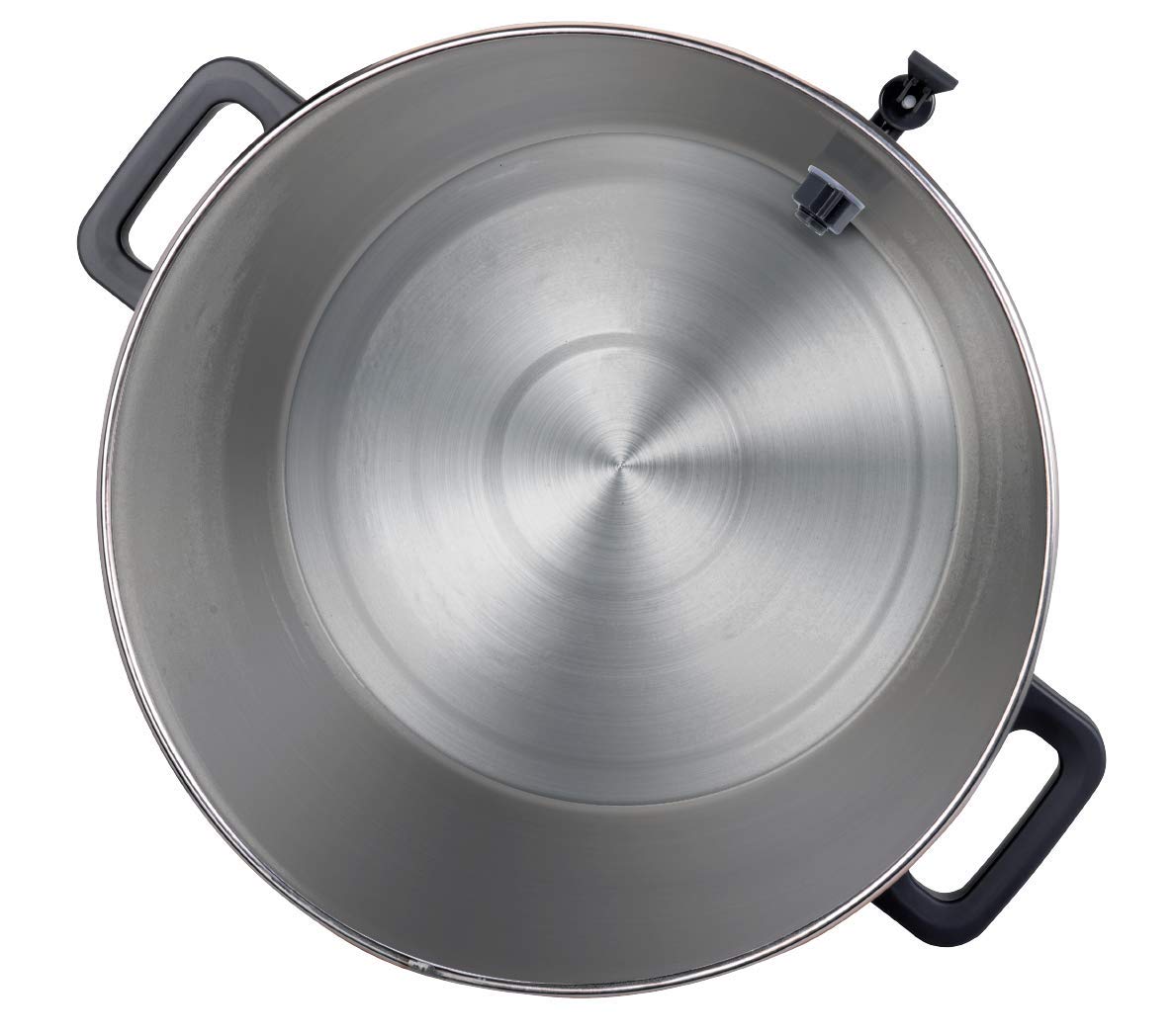 Silva-Homeline PK-HG 300 Inox Heißgetränke-Automat mit Auslaufhahn, Zum Erwärmen, Warmhalten, Einkochen oder als Kochtopf verwendbar, 2500, 30 Liter, Schwarz/Edelstahl