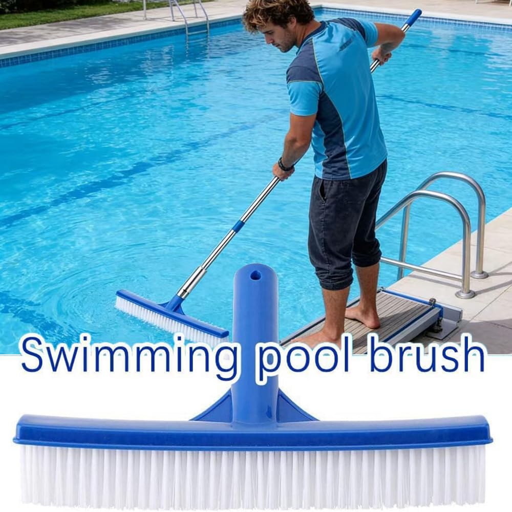 Epuisette Piscine avec Manche Telescopique 225cm, Brosse et Chiffon Nettoyage
