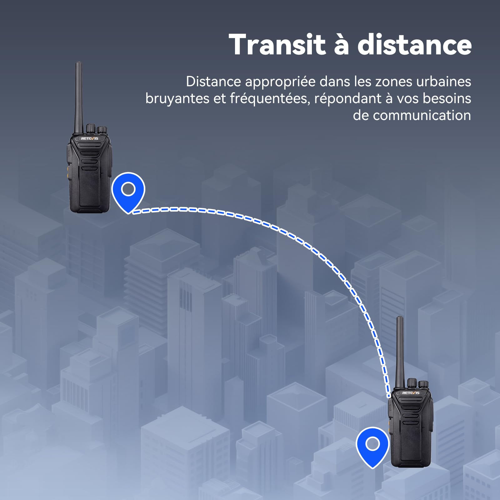 Retevis RT27 Talkie Walkies Professionnel, Longue Portée Talkie -Walkie Rechargeable avec Chargeur à 6 RMR 446 sans Licence, Radio Bidirectionnelle pour Camp Sécurité, Fabricant (6 Pièces)