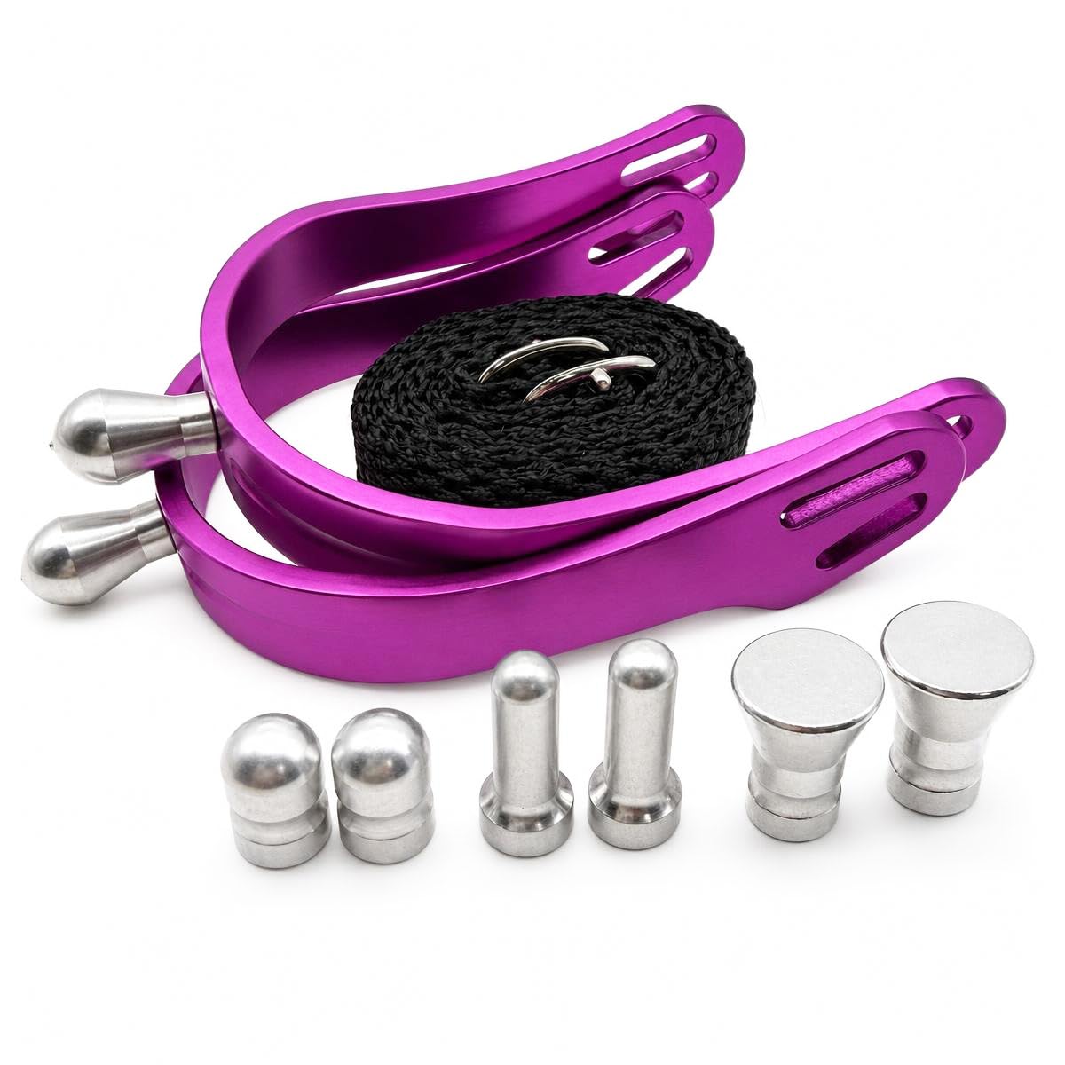 Espuelas inglesas romas de aluminio – 4 cabezales reemplazables de nailon