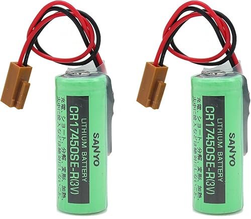Paquete de 2 baterías de repuesto PLC de 3 V 2500 mAh para CR17450SE-R A98L-0031-0012 CR17450-17450, serie CNC FANUC