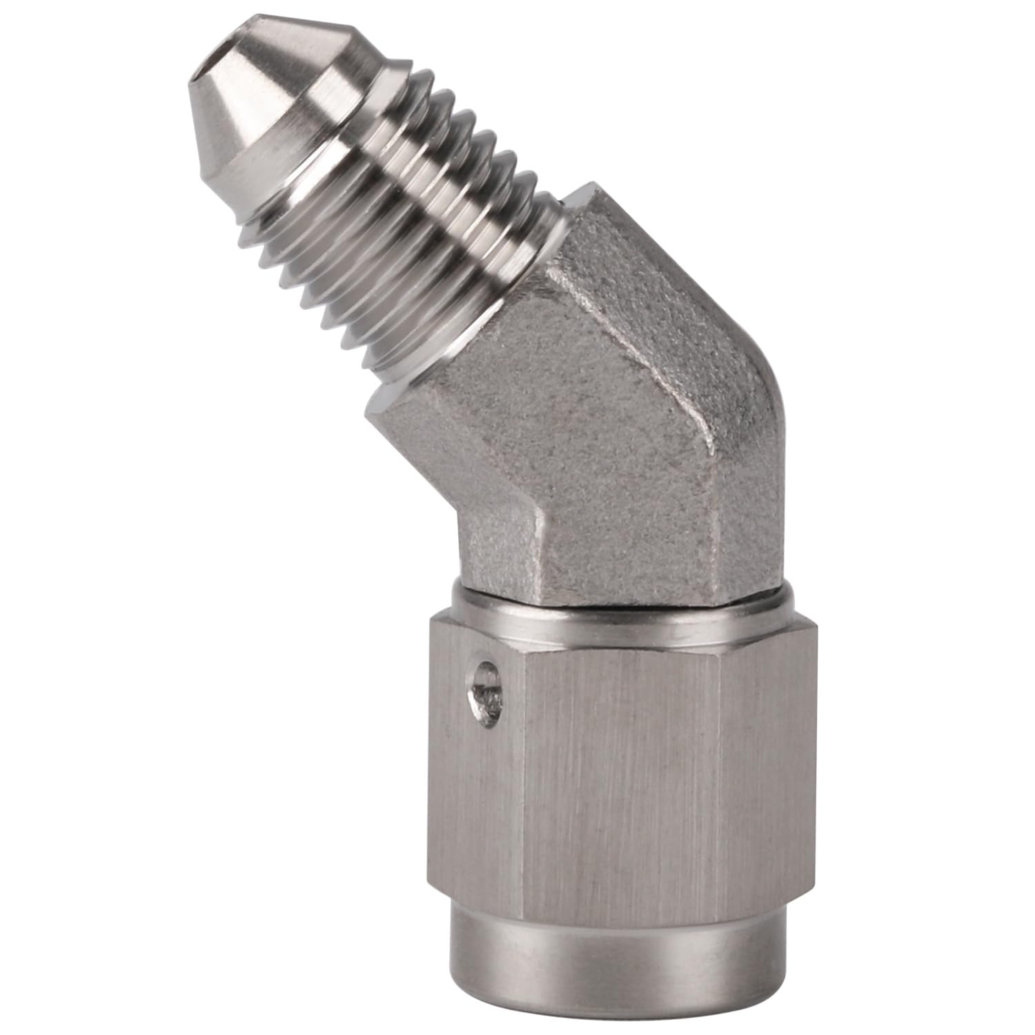 Podavelle 3AN Male to 3AN Female 45 Degree Swivel Stainless Steel Brake Fitting Adapter Coupler