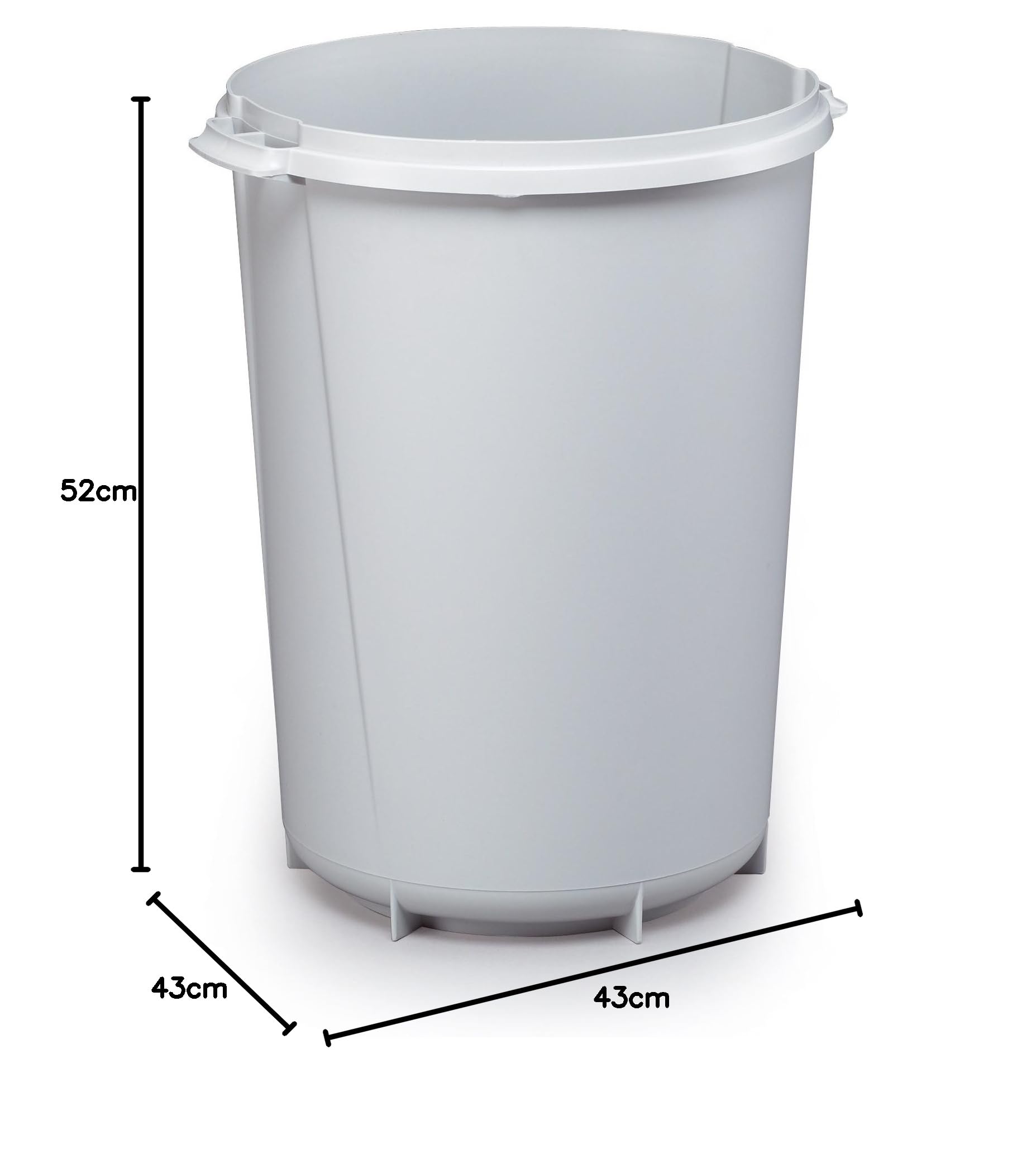 Durable 1800519050 Cubo de basura Durabin, 40 litros, gris