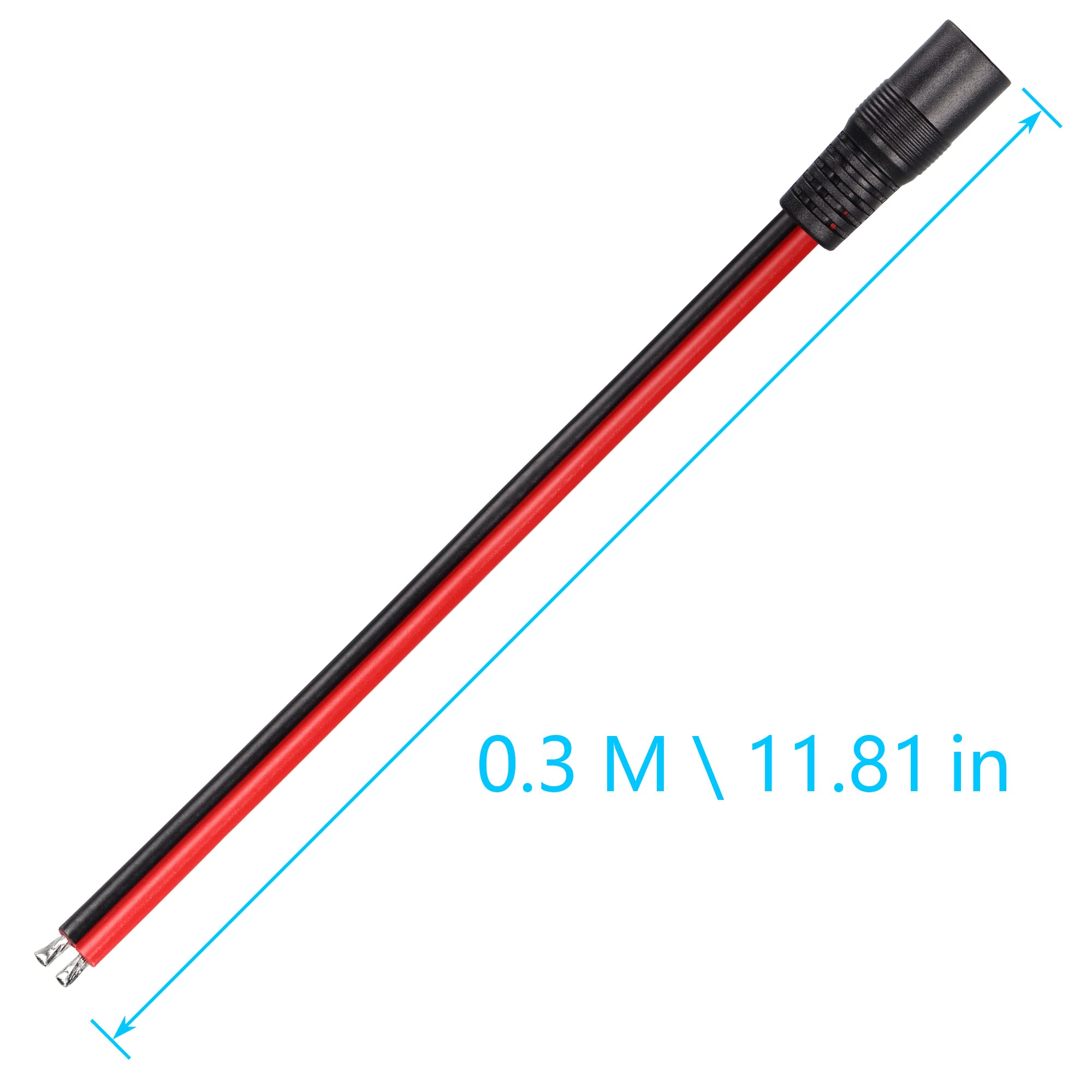 Amazon | CERRXIAN DC5525電源ピグテールケーブル 14AWG 5.5 mm x 2.5